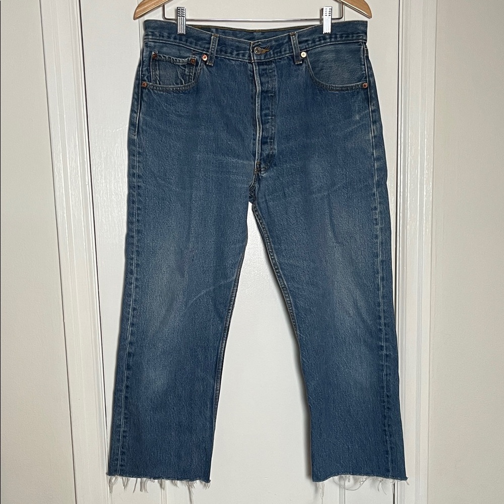 Levi's Vintage 501 Cropped Ankle Blue Jeans